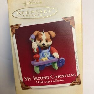 Hallmark Keepsake Ornament - My Second Christmas Puppy 2005